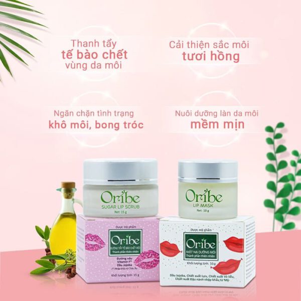 Mặt nạ dưỡng môi và Đường tẩy tế bào chết môi Oribe-loại bỏ tế bào chết giúp môi tươi trẻ,mịn màng