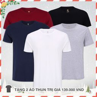 COMBO 5 ÁO THUN NAM CAO CẤP SÀNH ĐIỆU ĐỎ ĐÔ TRẮNG XÁM ĐEN XANH ĐEN