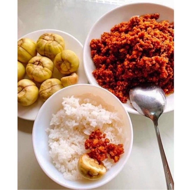 THỊT NẠC VAI CHƯNG MẮM TÉP/MẮM TÉP CHƯNG THỊT