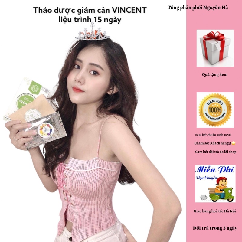 Giảm cân VINCENT Thảo dược giảm cân liệu trình 15 ngày tặng 10 viên detox giảm mỡ bụng an toàn- hiệu quả