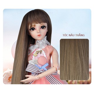 Bộ Tóc thẳng cho Búp bê BJD khớp 60cm