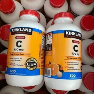 Viên ngậm bổ sung vitamin c 500mg kirland - date xa