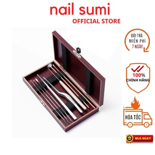 Bộ Dụng Cụ lấy Ráy Tai Chuyên Nghiệp Cao Cấp hộp gỗ