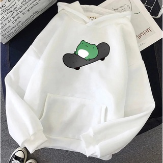 Áo Hoodie In Hình Cute Frog on Skateboard chibi  dễ thương độc đẹp