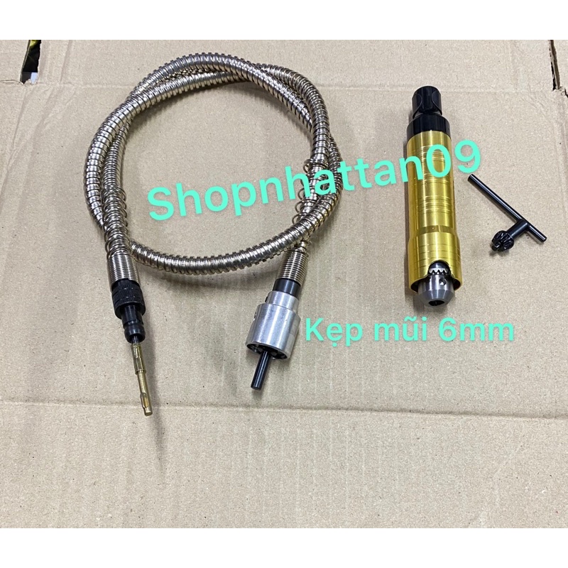 Dây truyền động inox nối dài - Bút khắc kẹp mũi 0.5mm đến 6,5mm cho máy máy khoan, máy mài khuôn, máy mài thẳng