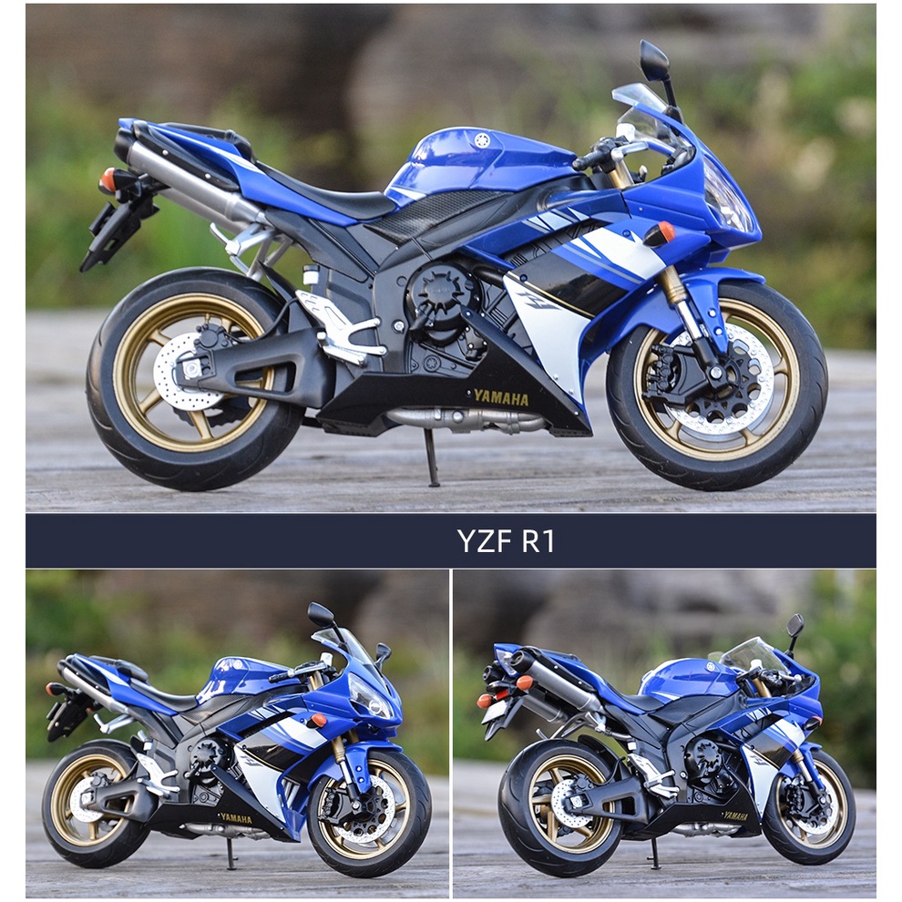 MÔ HÌNH XE MOTO SIÊU XE YAMAHA YZF-R1 | WELLY tỷ lệ 1:10
