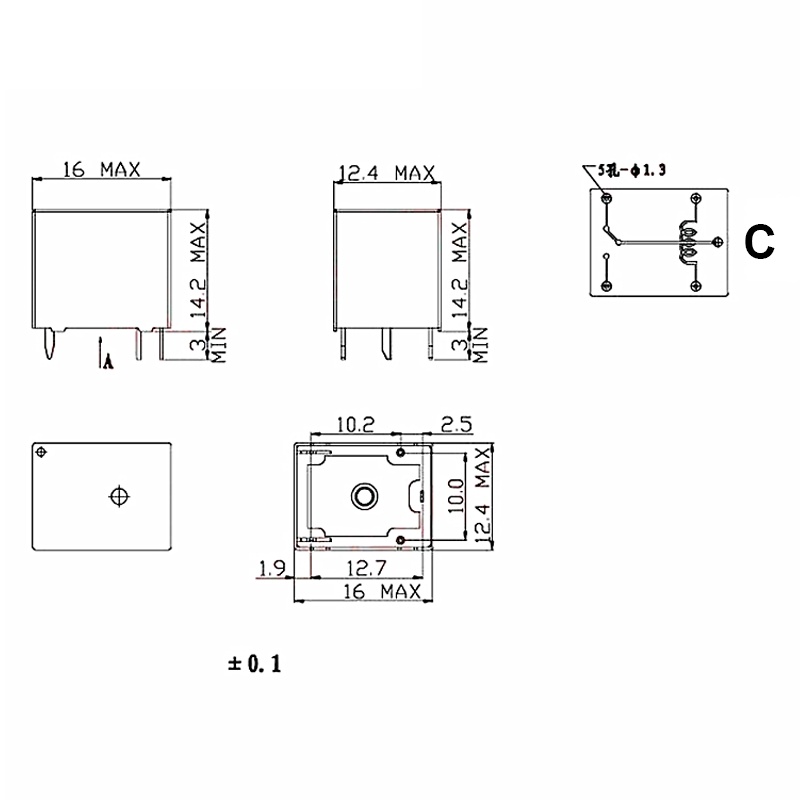 [Chính hãng] Songle Relay,  Relay Rơ le,Rờ le, 5 chân Songle,công suất  SRA-12VDC-CL,Relay (role) 12V