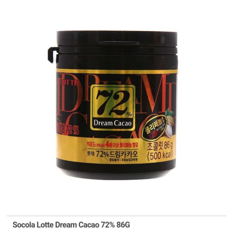 Socola Lotte Dream Cacao 72%