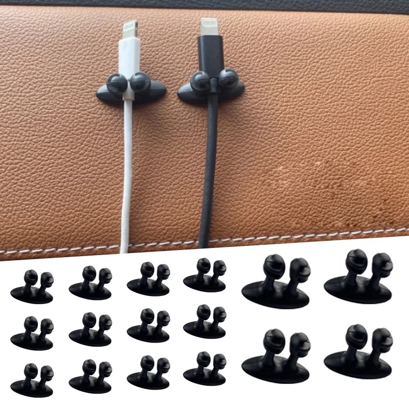 1 Giá Đỡ Dây Cáp Sạc/Tai Nghe Tự Dính Đa Năng Cho Xe Hơi