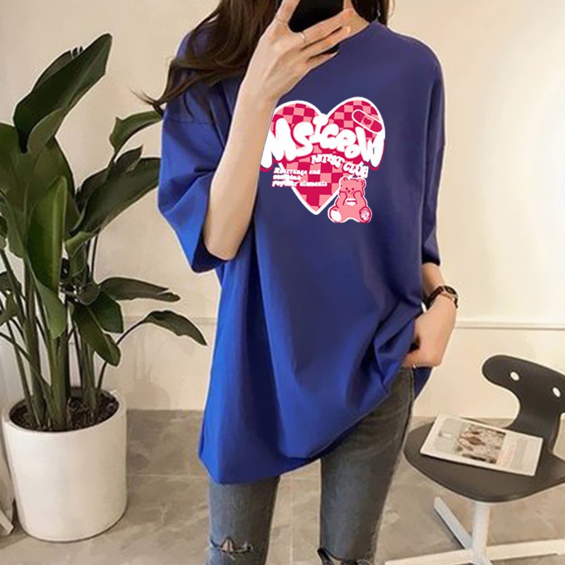 NRVP Áo Thun Tay Ngắn Dáng Rộng Thời Trang Mùa Hè 2021 Cho Nữ