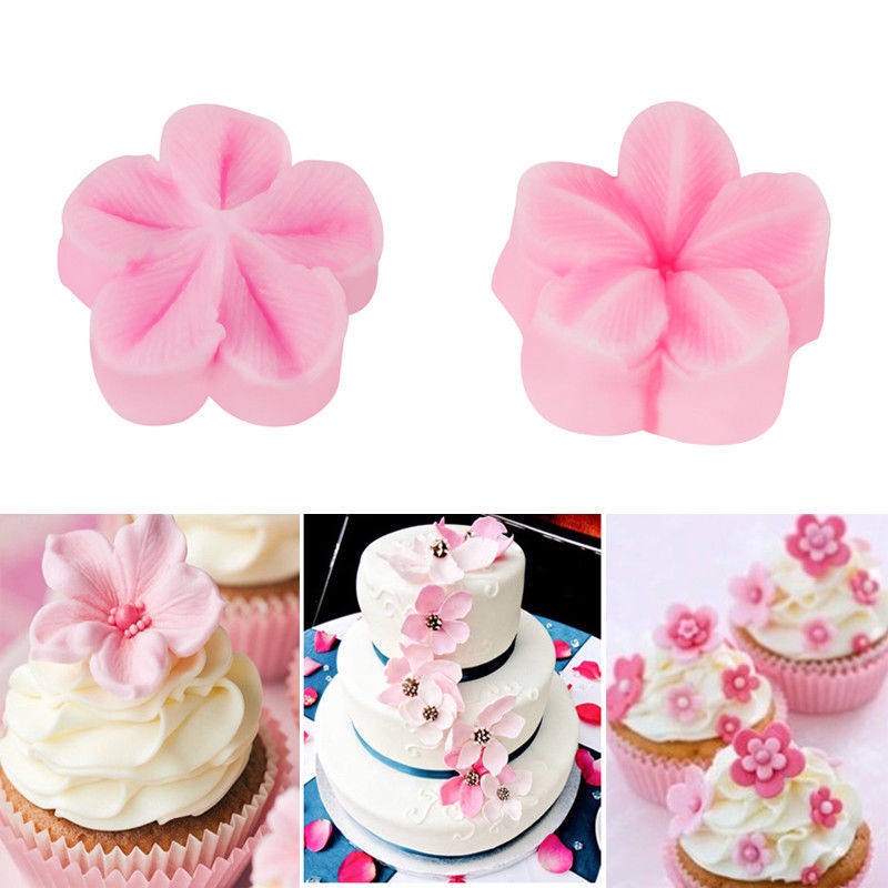 Khuôn Silicone Tạo Hình Làm Bánh Kẹo Hình Cánh Hoa 3D DIY