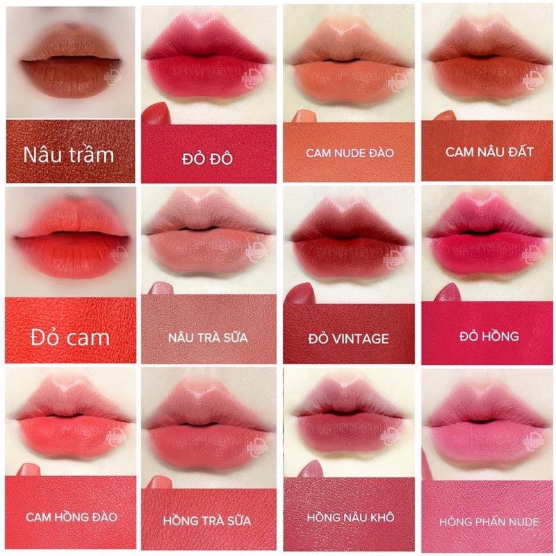 Son Sáp Phủ Phấn Dolly Variety Colour Không Chì Siêu Lì Mềm Môi Vỏ Trong Suốt