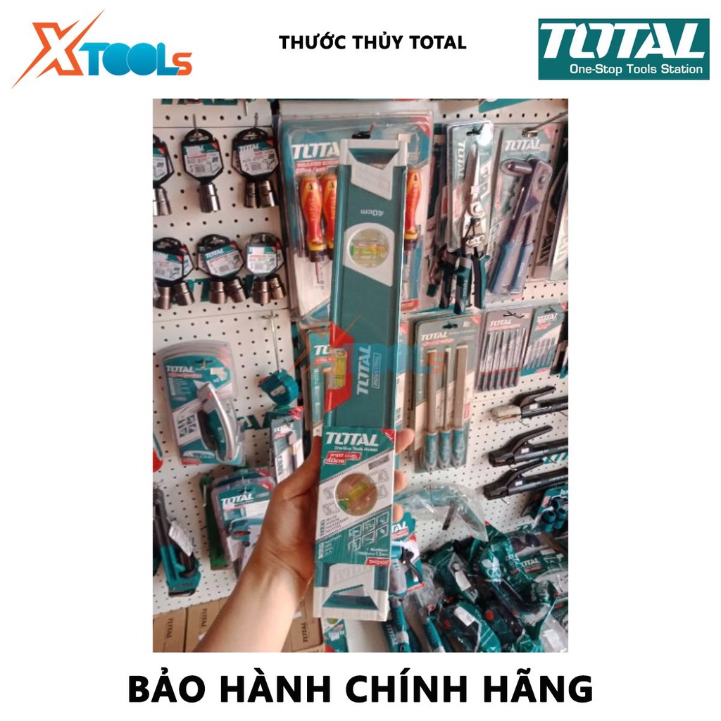 Thước thủy TOTAL | Thước nivo Chiều dài 30cm-60cm, Độ dày thanh nhôm 1.5mm đo góc nghiêng, độ nghiêng, độ dốc, đo độ cân