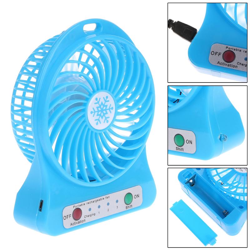Quạt Usb Mini Để Bàn Gắn Kèm Đèn Led