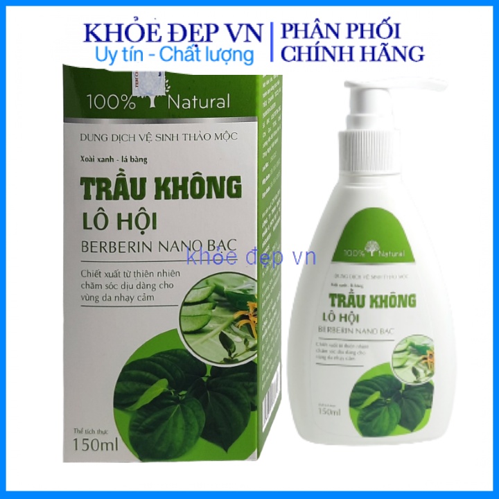 Dung dịch vệ sinh thảo mộc Berberin nano bạc làm sạch, kháng khuẩn, ngăn mùi – Chai 150ml