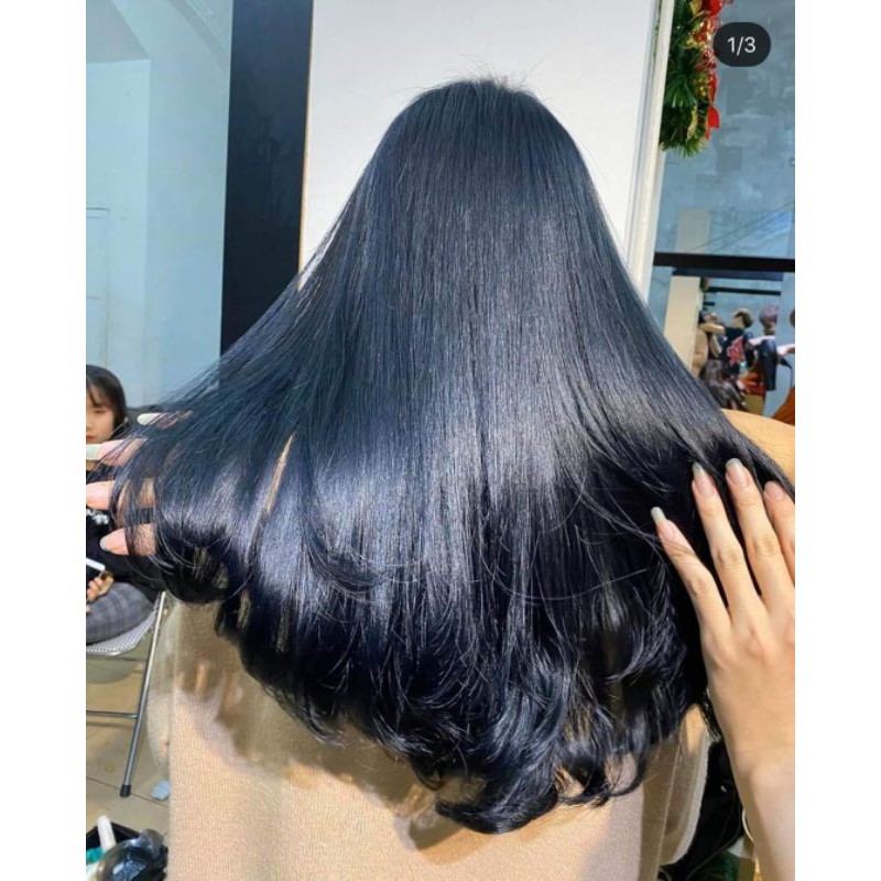 Combo nhuộm xanh dương đen khói kèm trơk dưỡng và găng tay | BigBuy360 - bigbuy360.vn