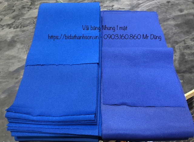 [ 1 Bộ 4 Cạnh Băng ]Vải Băng Bida Nhung 1 Mặt