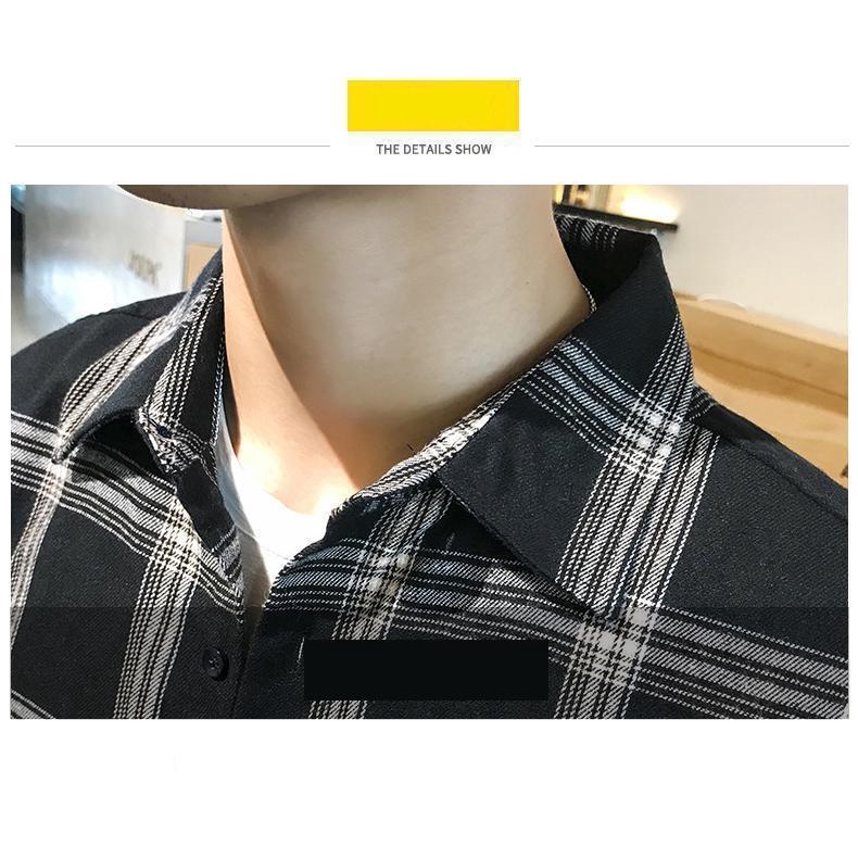 Áo Sơ Mi Nam Dài Tay Họa Tiết Caro size M-5XL