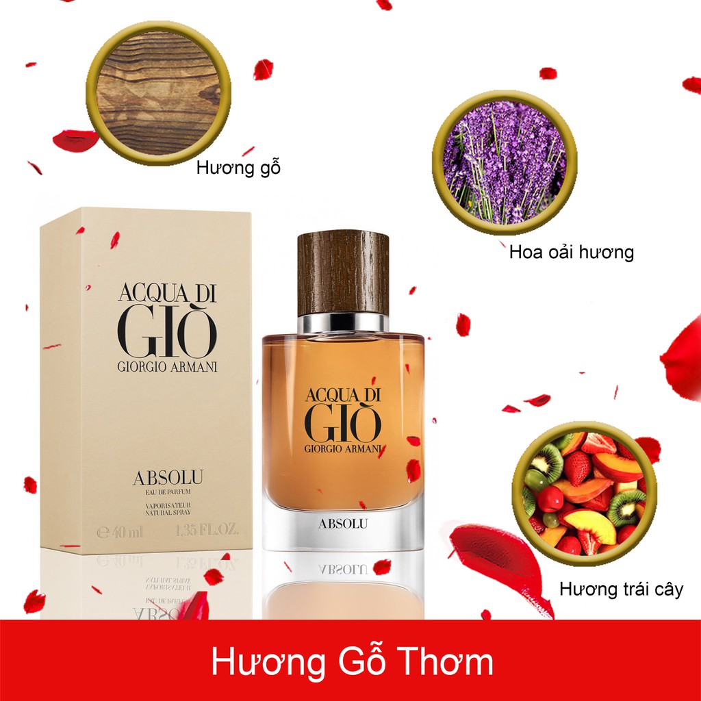 [Chính Hãng] Nước Hoa Nam Acqua di Gio Absolu Giò Nâu Chai 5ml-10ml-20ml