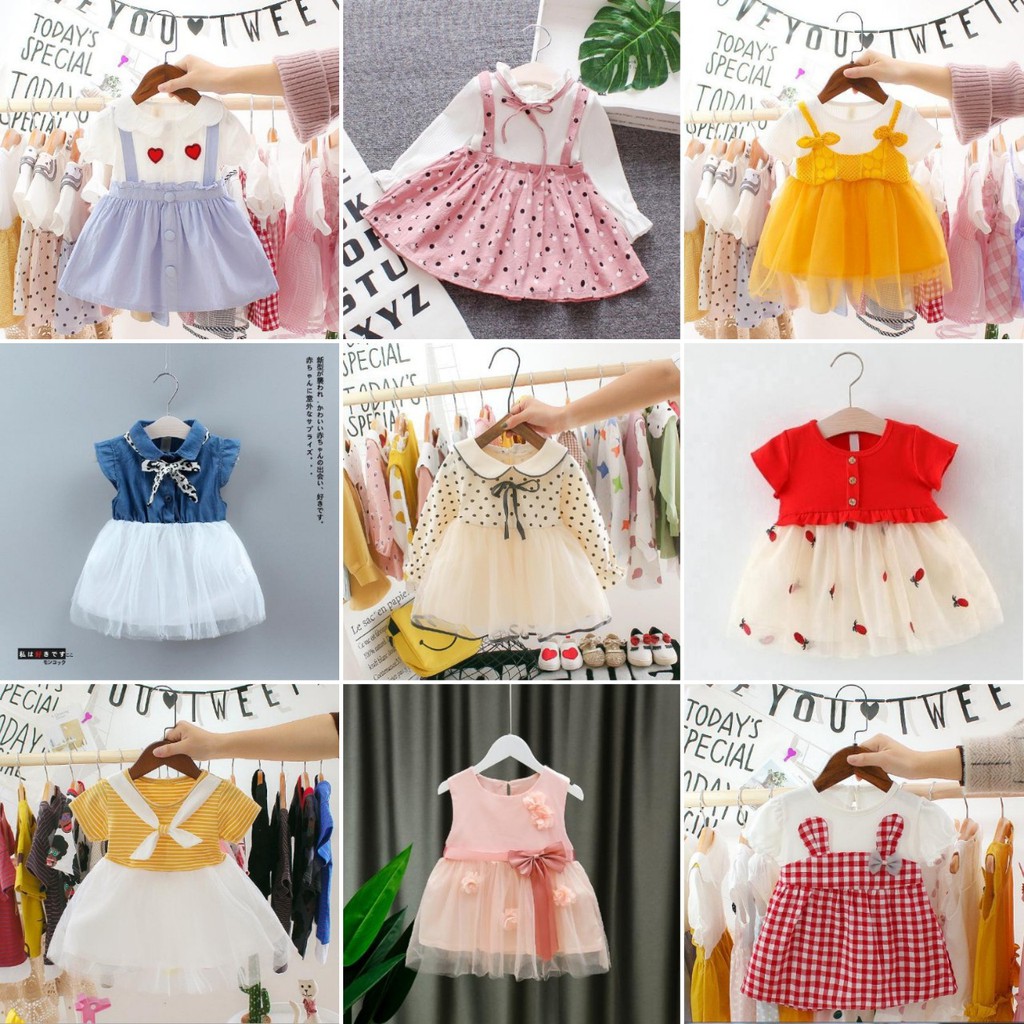 Các mẫu váy cho bé gái siêu dễ thương size từ sơ sinh đến 4 tuổi