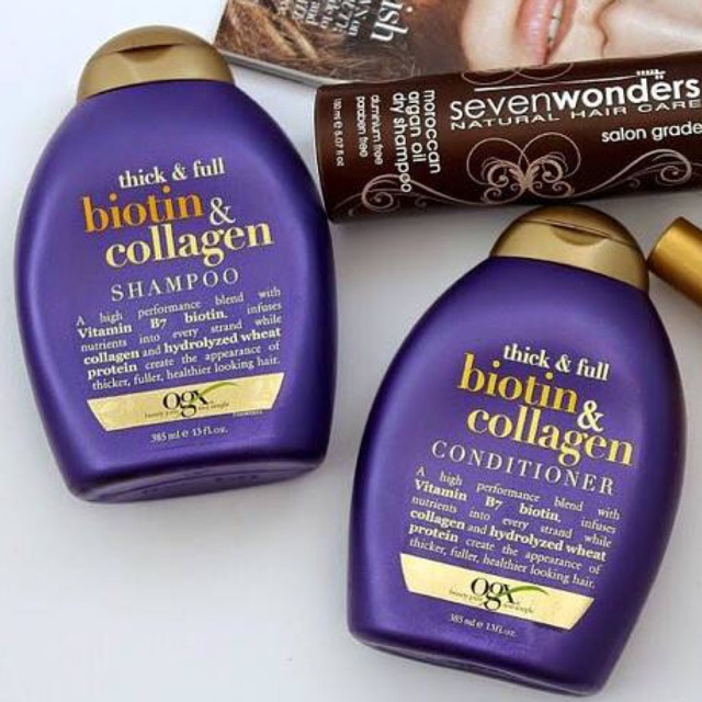 Dầu gội, dầu xả Thick & Full Biotin & Collagen Shampoo/Conditioner