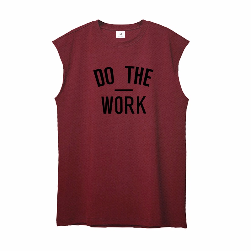 Áo Ba Lỗ Lưới In Chữ DO The Work Tập Thể Hình Chuyên Nghiệp Cho Nam