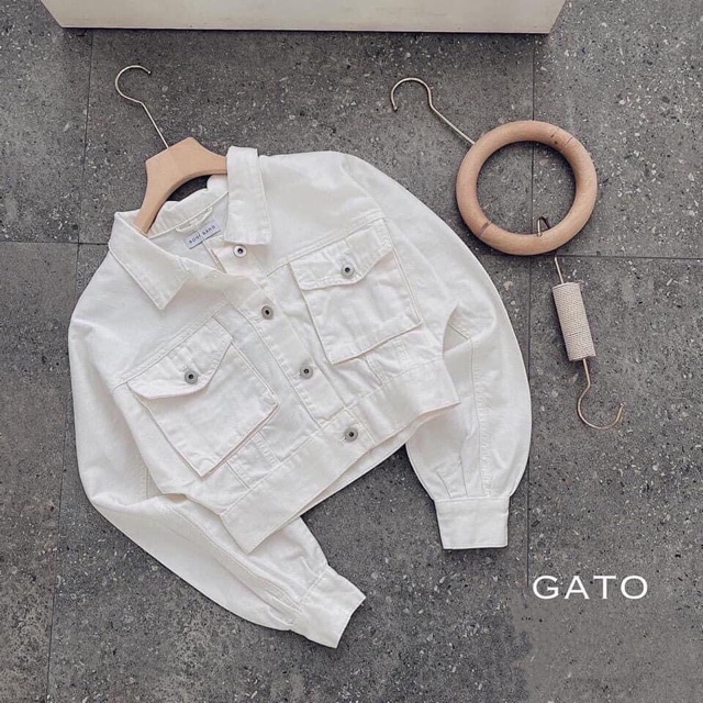 Áo khoác kaki túi hộp dáng lửng | BigBuy360 - bigbuy360.vn