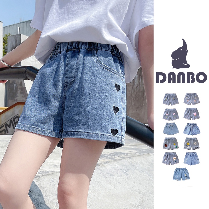 Quần Short Jean Gấu Thỏ Cho Bé Gái DANBOBABY