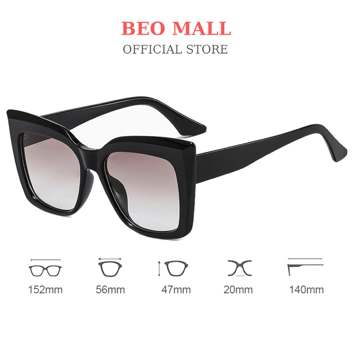 Kính râm nữ thời trang BEOMALL với thiết kế dạng mèo siêu đẹp KT039