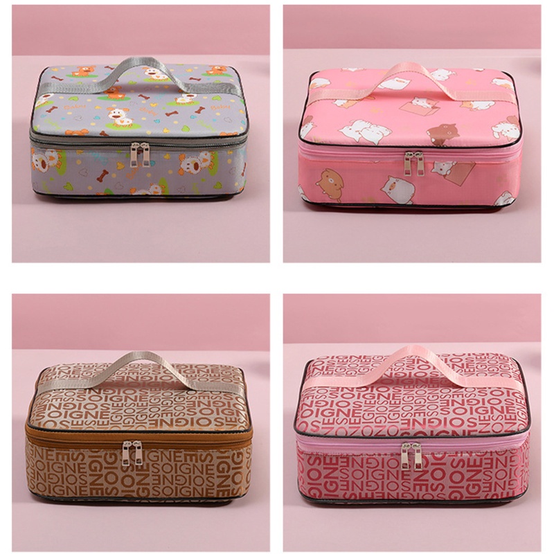 Túi Đựng Hộp Cơm Trưa Giữ Nhiệt Có Thể Tái Sử Dụng Với Tay Cầm Bằng Lá Nhôm Tiện Dụng