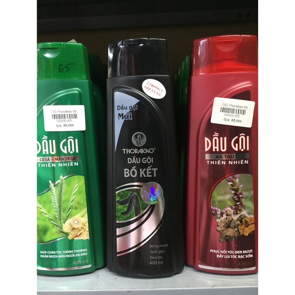 Dầu gội thorakao -400ml - 3 hương gồm:chanh sả,hà thủ ô,bồ kết