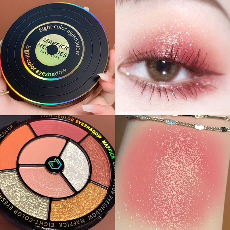 Bảng Phấn Mắt Mười Màu Sắc Long Lanh Không Thấm Nước Dễ Lên Màu