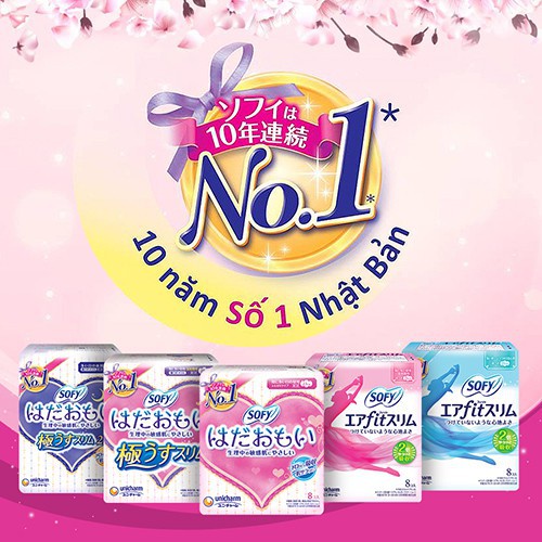 BVS tampon siêu thấm, Băng vệ sinh tampon dạng ống Sofy Soft Tampon Super Nhật Bản gói 9 miếng