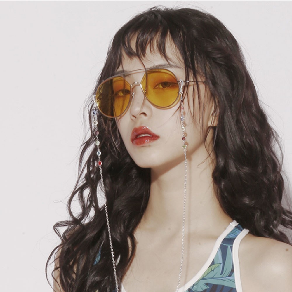 Dây đeo kính đính đá thời trang cá tính phong cách mới