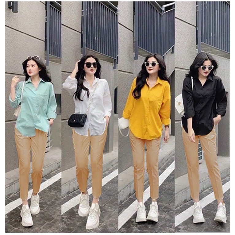 Set áo sơ mi + quần baggy TTS878