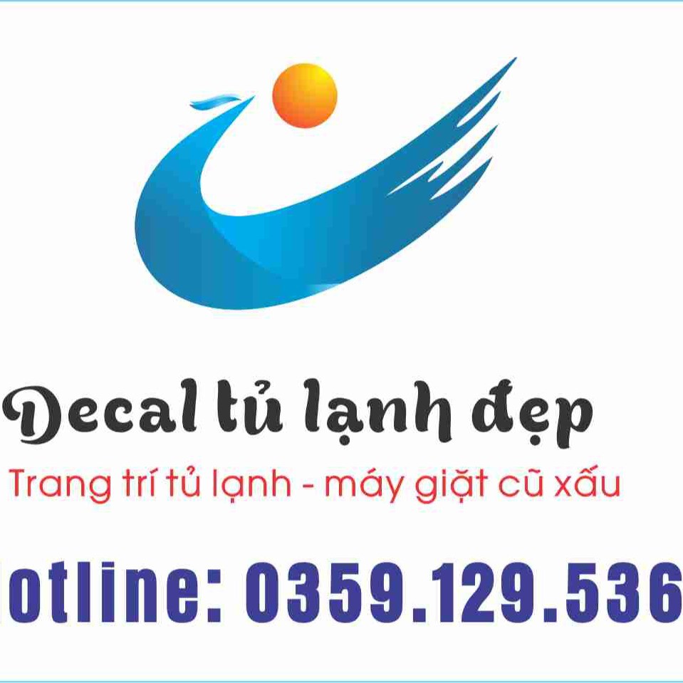 Decal dán tủ lạnh máy giặt