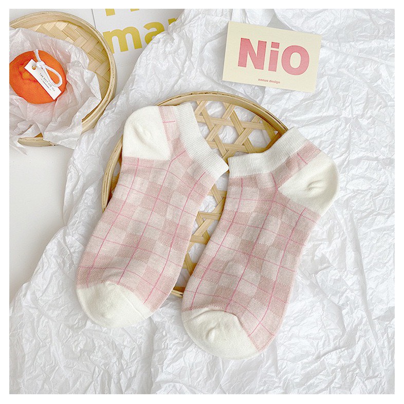 Vớ Tất Cổ Ngắn Trái Dâu Cotton kháng khuẩn, hàng loại 1 bao đổi trả dành cho cả nam và nữ