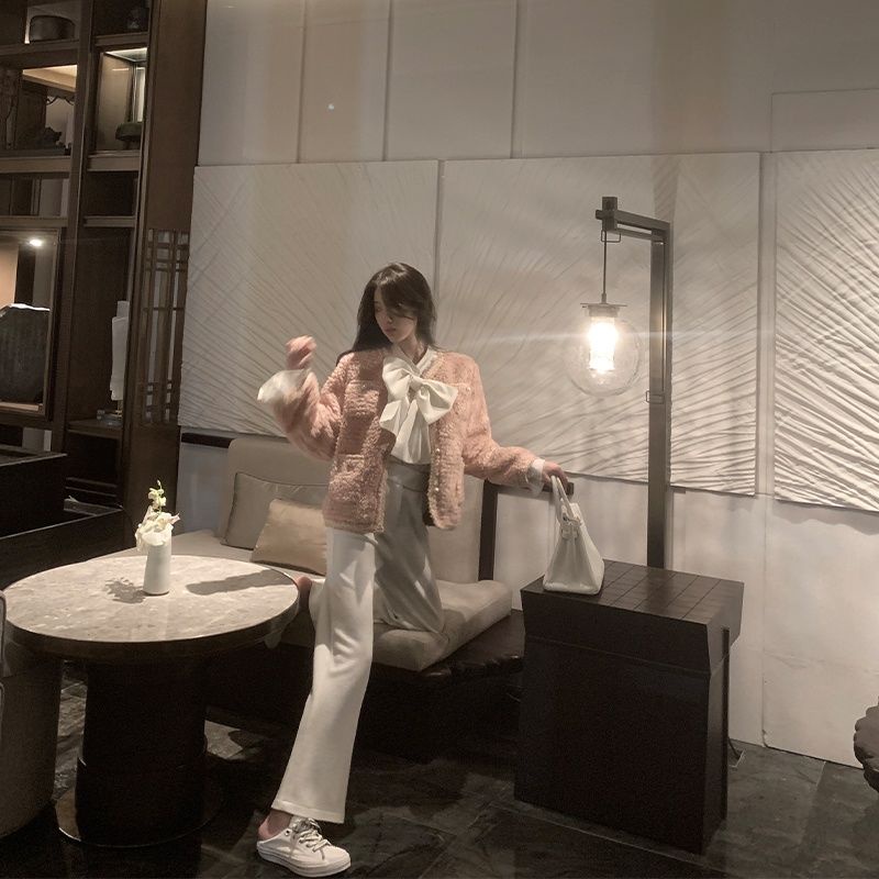 Áo Sơ Mi Trắng Tay Dài Phối Nơ Phong Cách Pháp Thời Trang Mùa Thu Hàng Mới Dành Cho Bạn Nữ