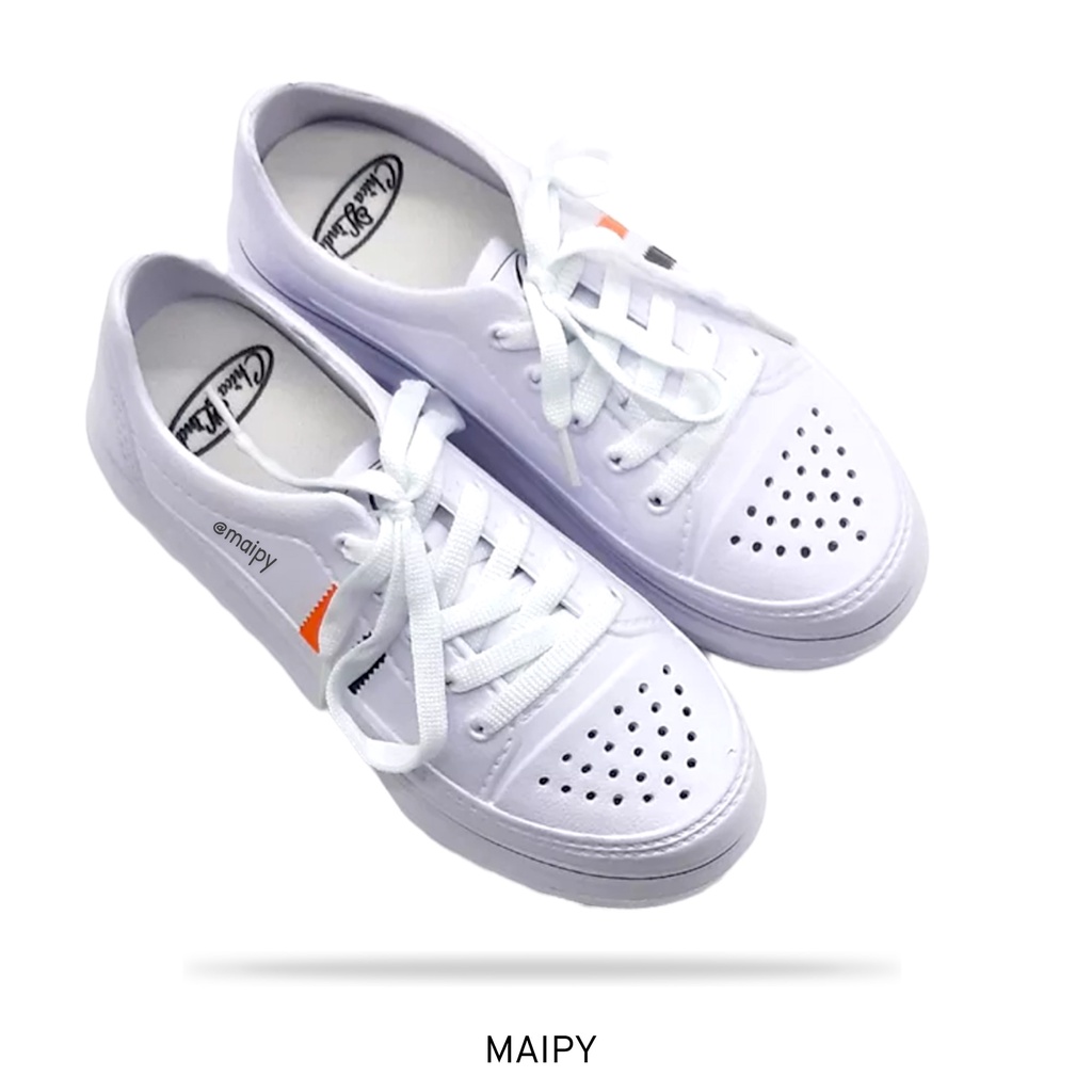 Giày sneaker nữ đế cao 3cm siêu nhẹ chất EVA đúc nguyên khối đi mưa, đi học Maipy G013