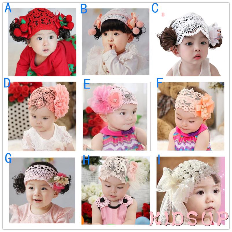 Băng đô có tóc giả phong cách Hàn Quốc cho bé gái