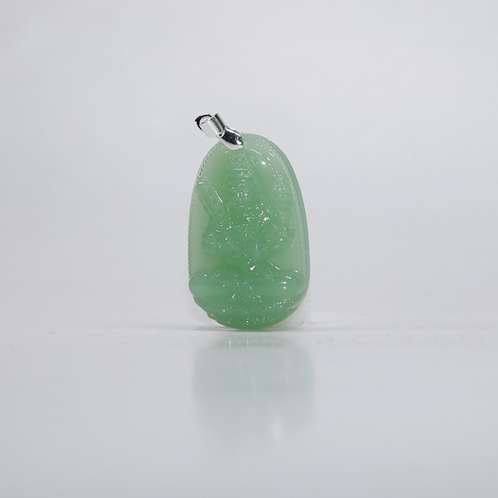 KÈM móc khuyên - Mặt dây chuyền phật Hư Không Tạng Bồ Tát size nhỏ 3.7cm x 2.4cm - Bản mệnh người tuổi Sửu, tuổi Dần