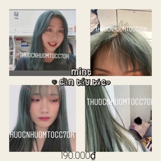 Thuốc nhuộm Xanh Mint (tặng trợ dưỡng+ găng tay)