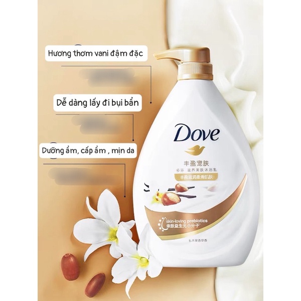 THƠM SẠCH DƯỠNG ẨM-Sữa tắm DOVE hương hoa quý phái chính hãng 100%