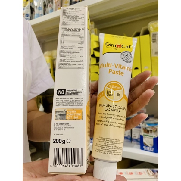 Gel multi vitamin gimcat cho mèo 200g, Gimcat Gel for cat, Gel dinh dưỡng gimcat cho mèo