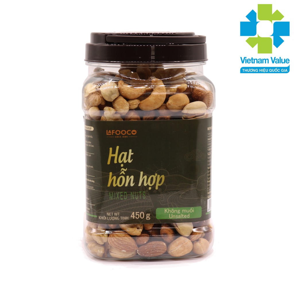 Hạt Hỗn Hợp Không Muối LAFOOCO 450g Unsalted mixed nuts