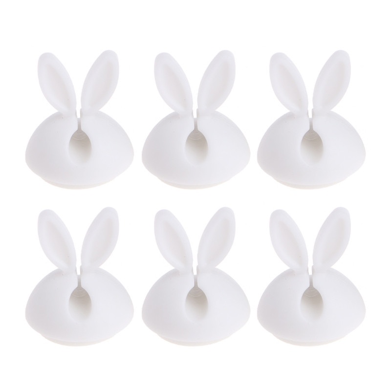 1 Kẹp Quấn Dây Cáp Hình Tai Thỏ Dễ Thương M55