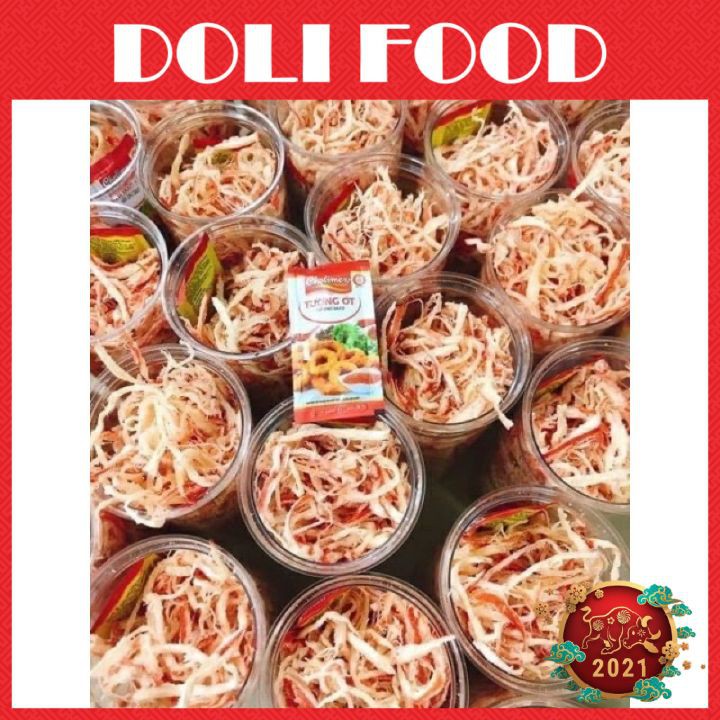 Khô Mực Hấp Nước Dừa Xé Sợi 300g - Mực Khô Nhà Hấp Nước Dừa Béo Ngậy Ăn Là Nghiện - DAV013