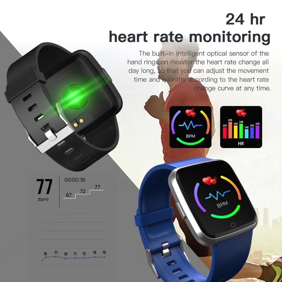 1.3 inch Color Screen Y7 Smartwatch Waterproof Heart Rate Sports Smart Bracelet