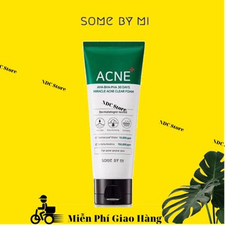 Sữa Rửa Mặt Some By Mi AHA-BHA-PHA 30 Days Miracel Acne Clear Foam 100ml