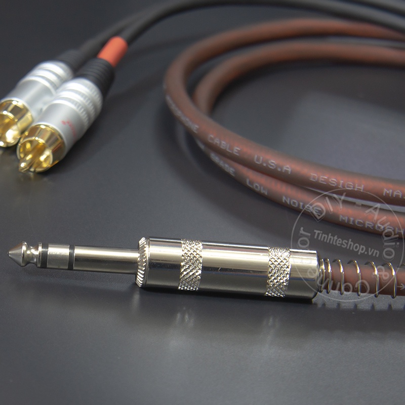 Dây 6ly stereo ra XLR đực DIY 0.5M đến 5M - Audio 6.35mm stereo to XLR male cable